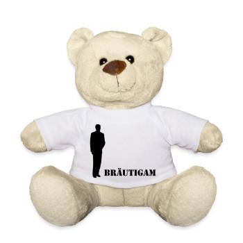 Junggesellenabschied Polterabend Bräutigam - Teddy - Weiß - Vorne