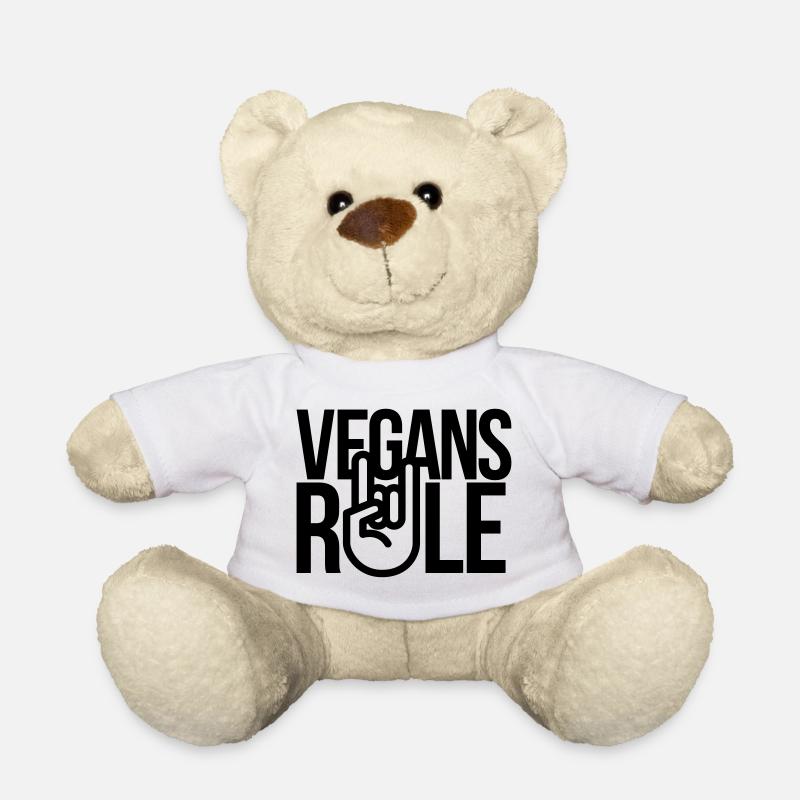 vegans rule - Teddy - Weiß