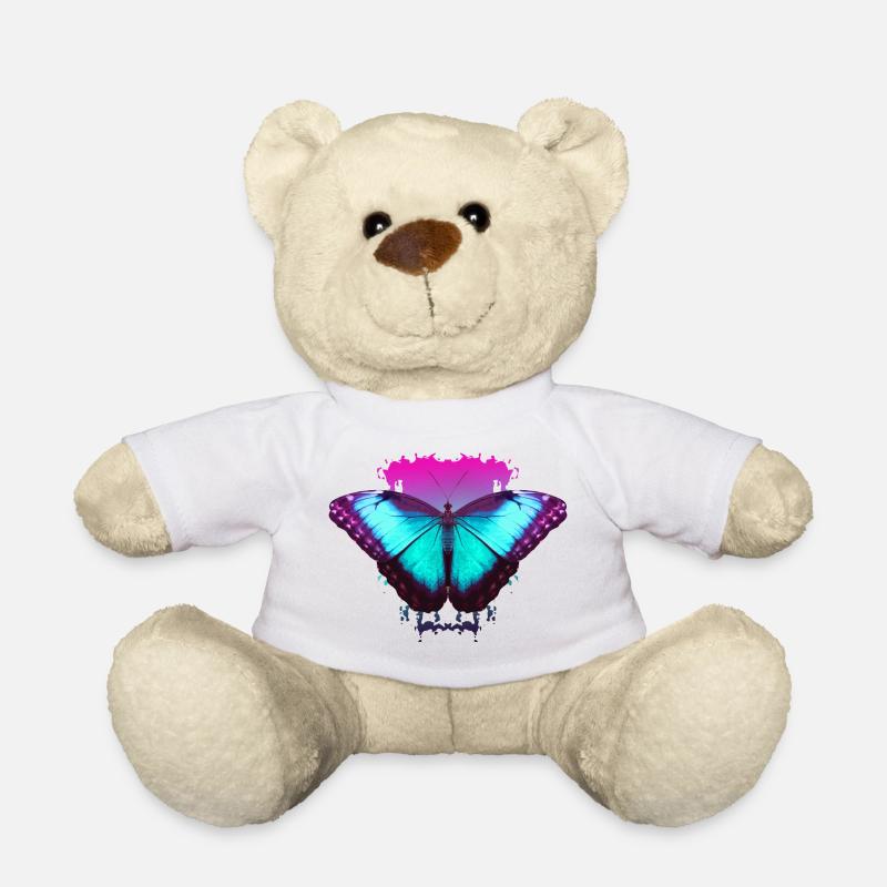 Butterfly Butterfly Gift - Teddy Bear - white