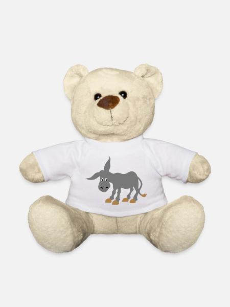 esel - Teddy - Weiß
