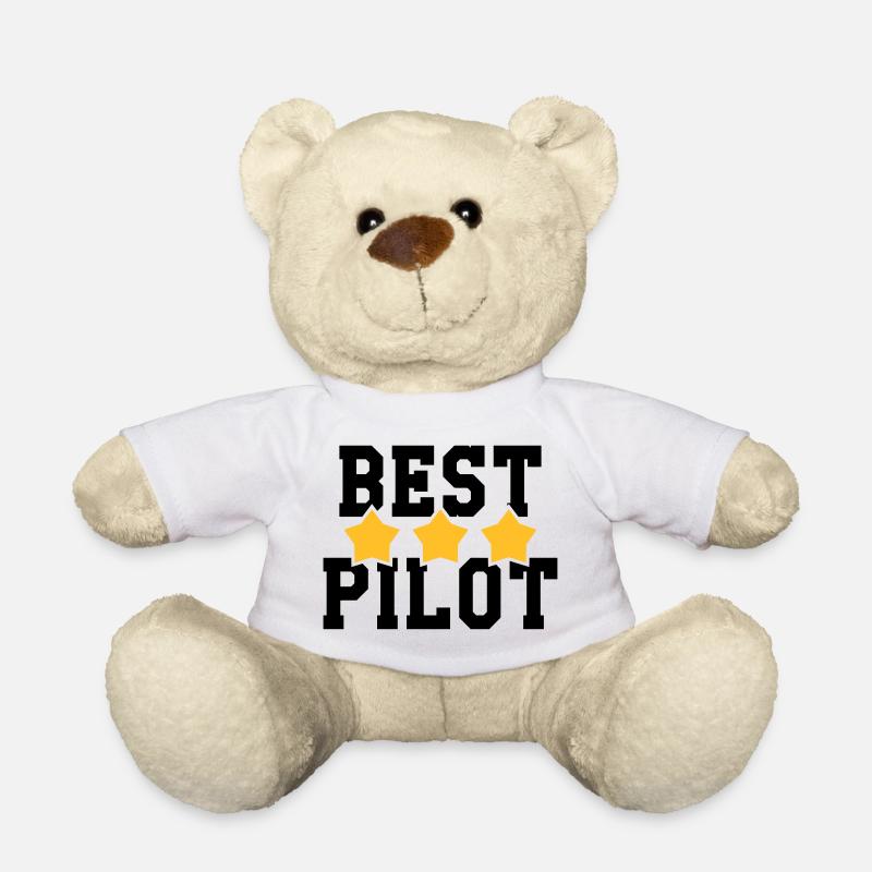 Best Pilot - Teddy Bear - white