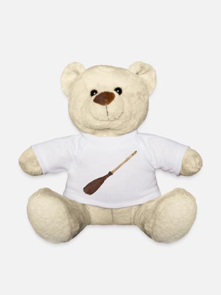 Besen - Teddy - Weiß