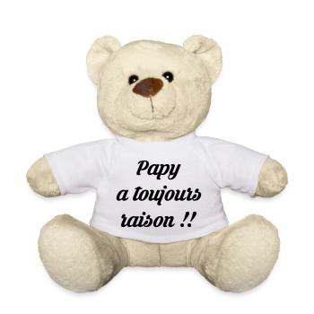 Papy / Grand Pere / Naissance / Baby / Bébé / Papi - Nounours - blanc - Devant