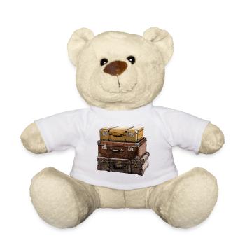 suitcase - Teddy Bear - white - Front