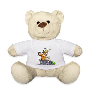 Drunk Climber - Climbing T-Shirt - Teddy Bear - white - Front