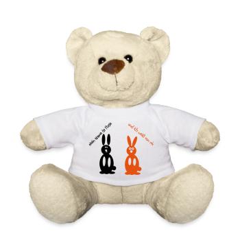 Funny Rabbits Bunnies Bunnies - Teddy Bear - white - Front