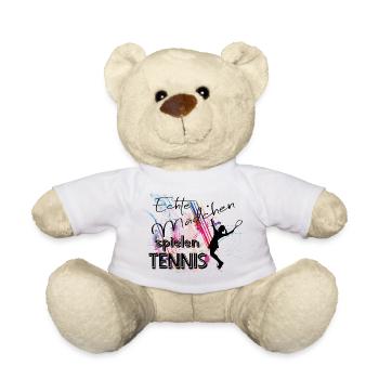 Echte Mädchen spielen Tennis - Teddy - Weiß - Vorne