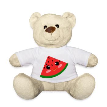 cheerful watermelon - Teddy Bear - white - Front