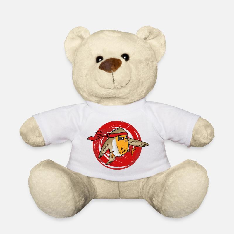 Ninja Rouge-gorge - Nounours - blanc