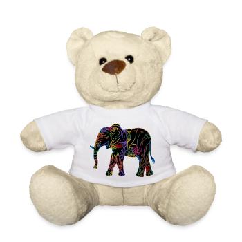 l'éléphant - Nounours - blanc - Devant