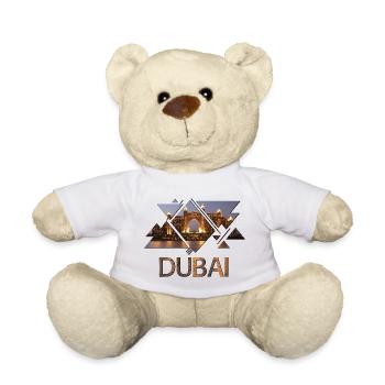 Dubai United Arab Emirates The Palm - Teddy Bear - white - Front