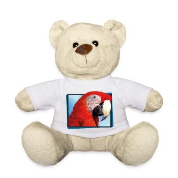 ara rouge - Nounours - blanc - Devant