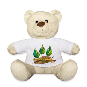 Leaves - Teddy Bear - white - Front