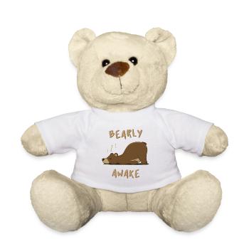 Bearly Awake - Cute Bear - Teddy Bear - white - Front