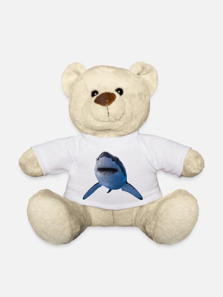 Great white shark - Teddy Bear - white