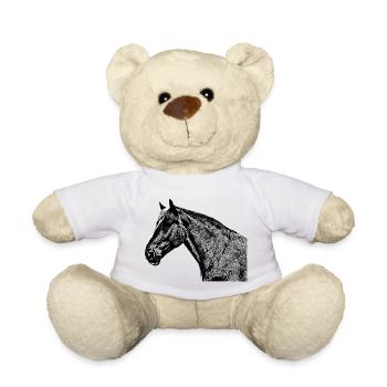 Tête de cheval cheval club d'équitation Dresurpferd - Nounours - blanc - Devant