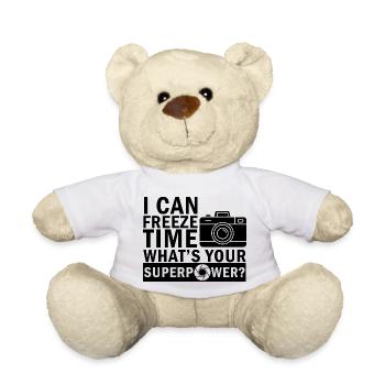Funny camera photographer fun photography saying - Teddy Bear - white - Front