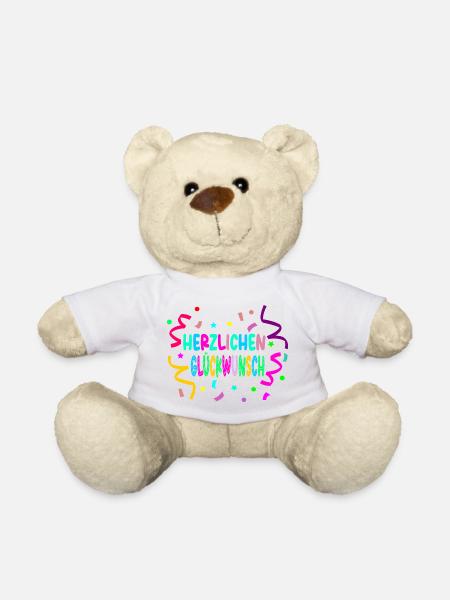 Félicitations - Confetti - Nounours - blanc