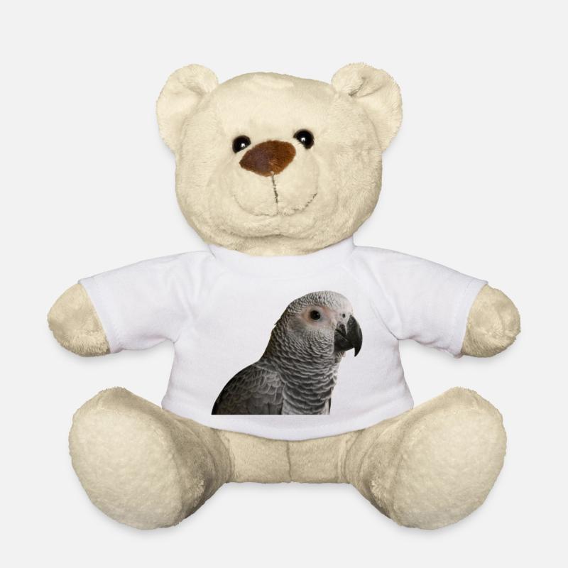 Gray Parrot - Teddy Bear - white