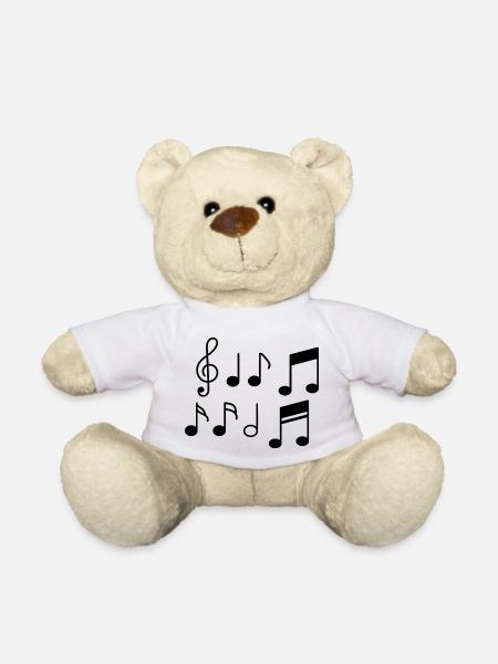 Notenschlüssel - Teddy - Weiß