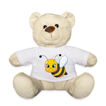 Bee - honeybee - Teddy Bear - white - Front