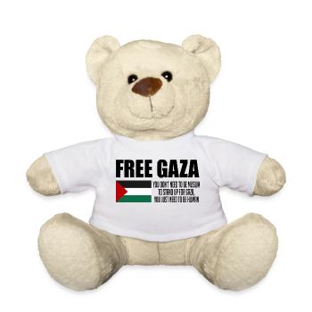 Free Gaza, Palestine Flag, Save Gaza, Palestina - Teddy - Weiß - Vorne