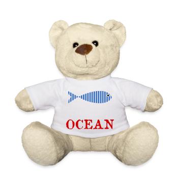fish. sardine. fish. April fool. OCEAN - Teddy Bear - white - Front