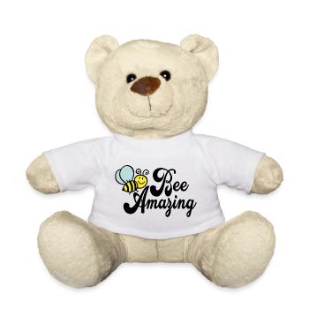 Bee Amazing Bee Animals Beekeeper Beekeeping Gift - Teddy Bear - white - Front