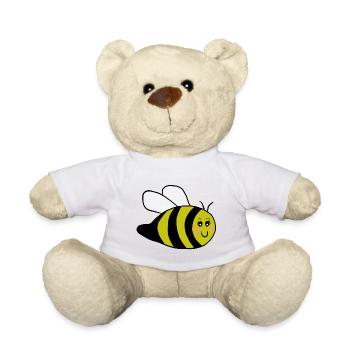 Cute Wholesome Honey Bee - Teddy Bear - white - Front