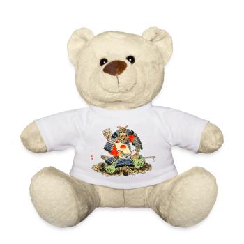 Samurai by Kōno Bairei - Teddy Bear - white - Front