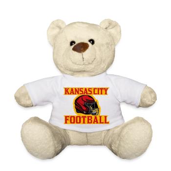 Conception du casque de football de Kansas City - Nounours - blanc - Devant