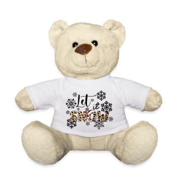 Qu’il neige ! Noël avec Leopard Design - Nounours - blanc - Devant