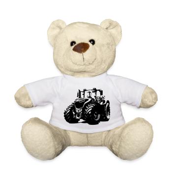 Starker Deutscher Traktor mit roten Felgen - Teddy - Weiß - Vorne