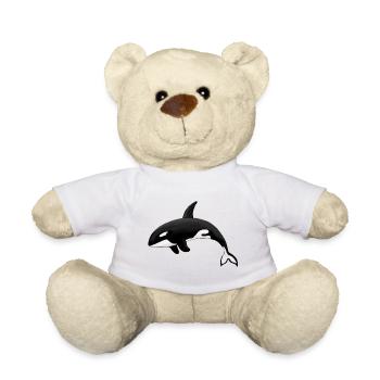 Orca Killer Whale Killer Whale Orka - Teddy Bear - white - Front