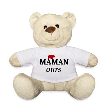 MAMAN ours - Ours - Nounours - blanc - Devant