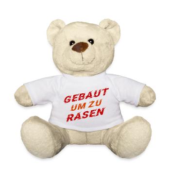 Cool Auto Statement Rennfahrer Rennsport - Teddy - Weiß - Vorne