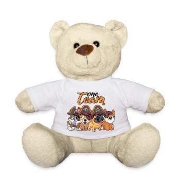 équipe famille chien pirate collègues de travail animal de compagnie - Nounours - blanc - Devant