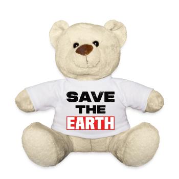 Save The Earth - Teddy - Weiß - Vorne