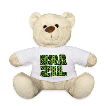 Brasil Kaleido Lettering - Teddy Bear - white - Front