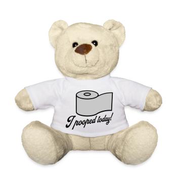 J’ai fait caca aujourd’hui citation - Nounours - blanc - Devant