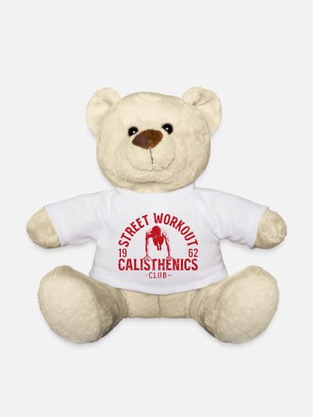 Emblème du Street Calisthenics Club - Nounours - blanc
