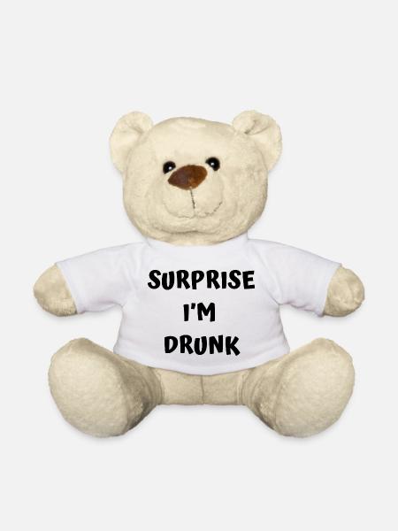 Lustiger betrunkener Text - Teddy - Weiß