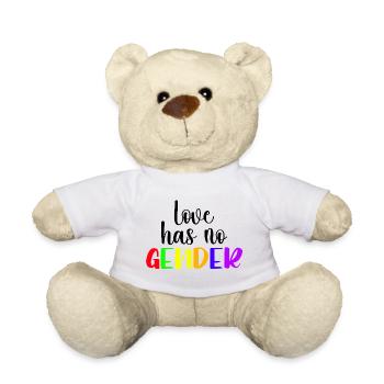 Love Has No Gender LGBTQ Gay Pride Rainbow - Teddy Bear - white - Front