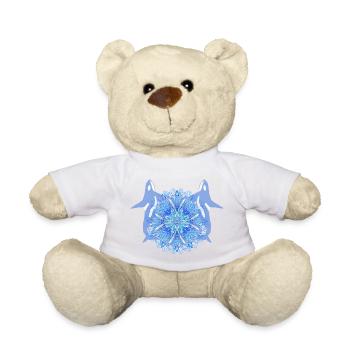 Dolphin Kaleidoscope 04 - Teddy Bear - white - Front