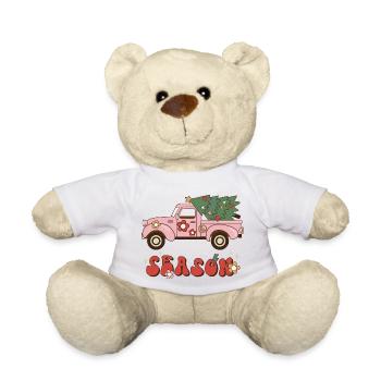 Season Season Christmas Retro Christmas Song - Teddy Bear - white - Front