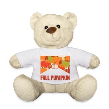 Fall Pumpkin - Teddy Bear - white - Front