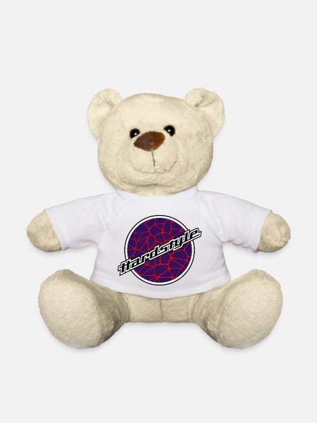 Hardstyle-| Hardstyle Blau Rot| Gabber Frenchcore - Teddy - Weiß