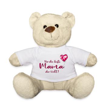 Für die beste Mama der Welt - Teddy - Weiß - Vorne