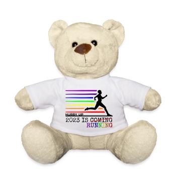 Dépêchez-vous - 2023 court vers vous - Chemise de course - Nounours - blanc - Devant