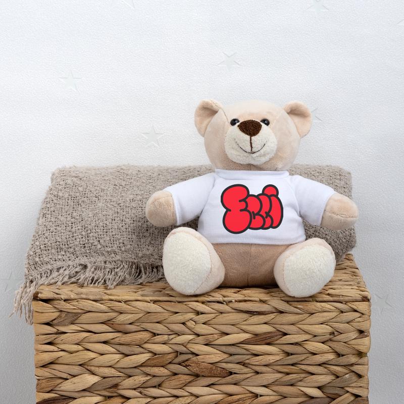 Balloon font ELLI red Teddy Bear